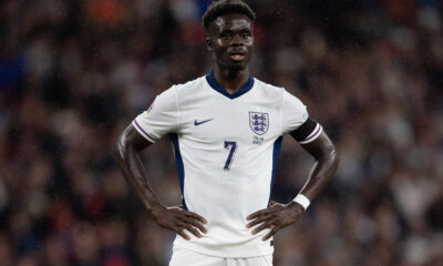 Arsenal star Bukayo Saka suffered a muscular injury against Greece while on national duty